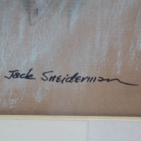 Roger Maltbie Original Signed Pencil/Chalk PGA Tour Portrait by Jack Sneiderman - Drawn in 1975