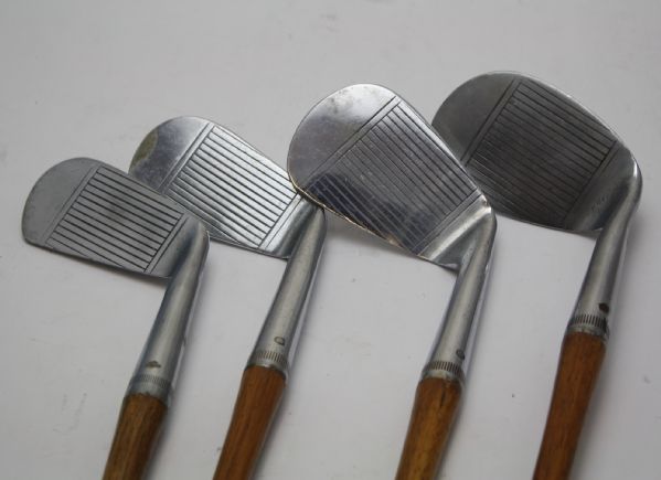 Set of Four A.G. Spalding Brother Hickory Irons from 1930's - Original Box and Nearly New