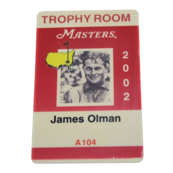 2002 Masters Trophy Room Badge - James Olman