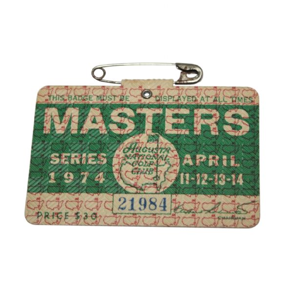 1974 Masters Badge #21984