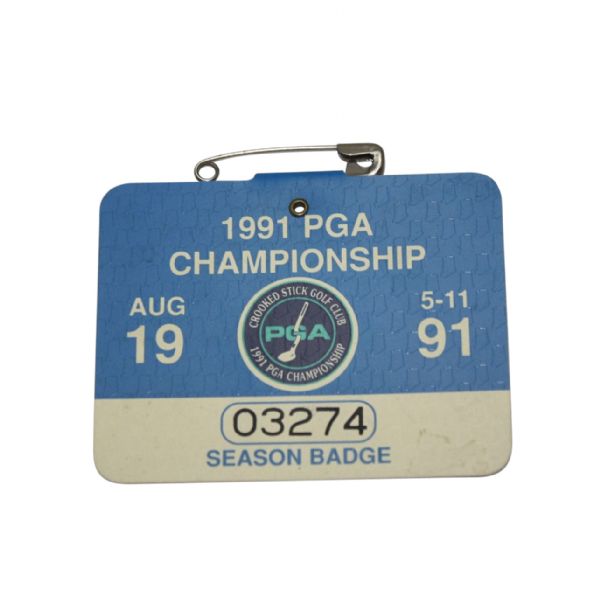 1991 PGA Championship Badge #3274-John Daly Surprise Win @ Crooked Stick