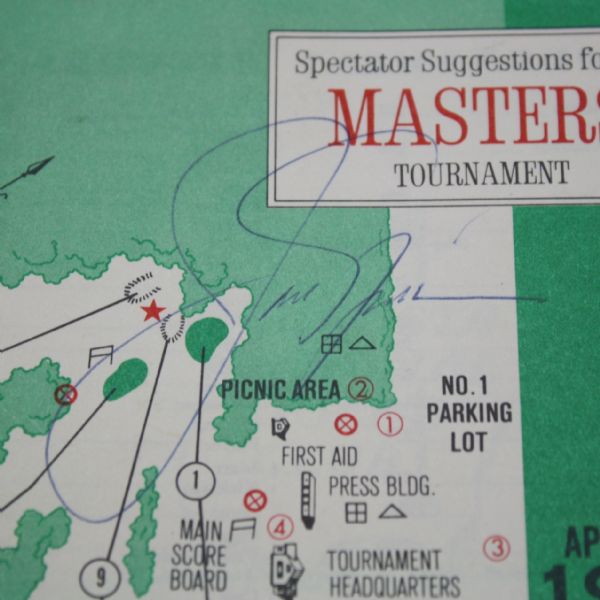 Jack Nicklaus Signed 1974 Masters Spec Guide JSA COA
