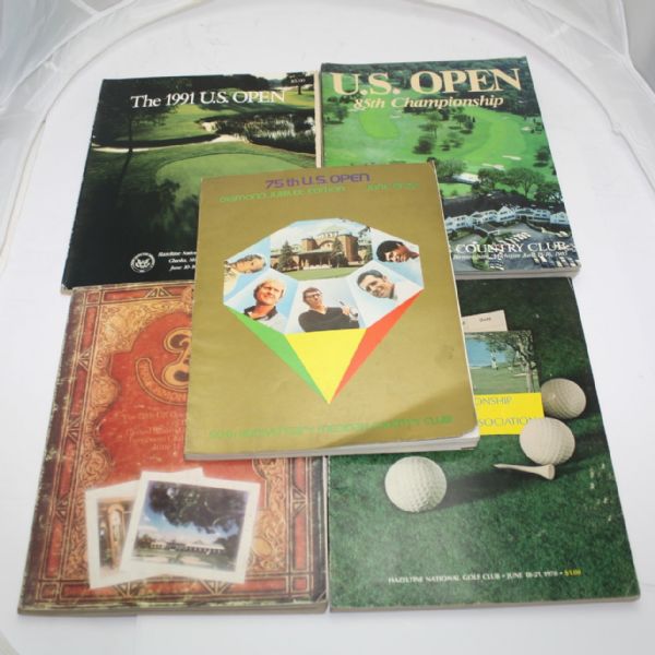 Lot of Five US Open Programs - 1970, 1975, 1979, 1985, and 1992