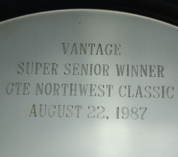 Jack Fleck's 1987 Vantage GTE Northwest Classic Super Senior Winners Plate