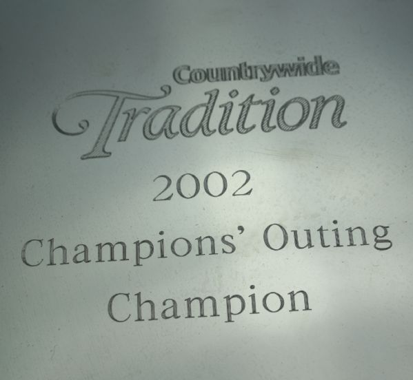 2002 Countrywide Tradition Champions' Outing Champion Tiffany Pewter Dish-Fleck Win