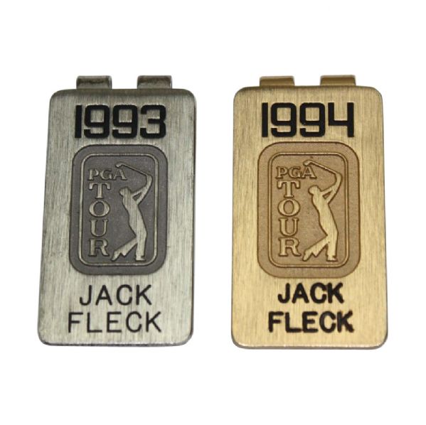 Lot of Two PGA Tour Money Clips - 1993-1994 - Jack Fleck