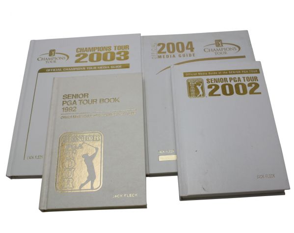 Jack Fleck Personal Engraved Senior (Champions) Tour Media Guides-1992,2002-2004