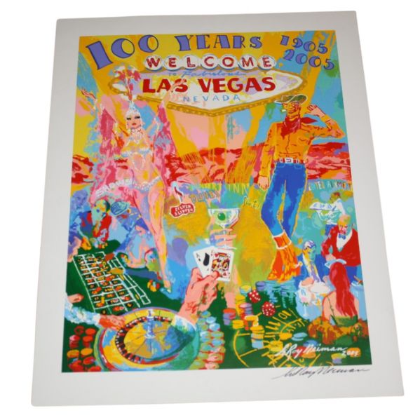 Leroy Neiman Signed Las Vegas Signed Print 'Celebrating 100 Years of Neon' 2005 Serigraph JSA COA