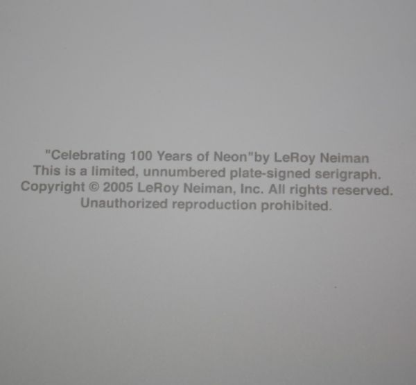Leroy Neiman Signed Las Vegas Signed Print 'Celebrating 100 Years of Neon' 2005 Serigraph JSA COA