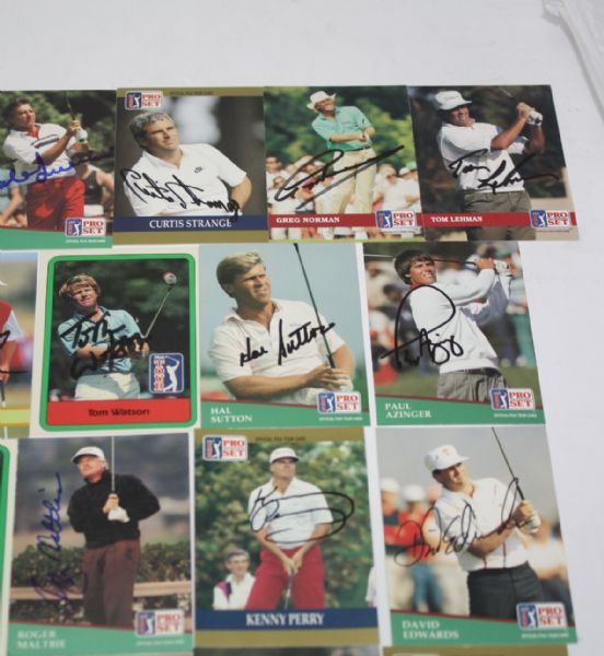 Lot of 33 Autographed Golf Cards JSA COA