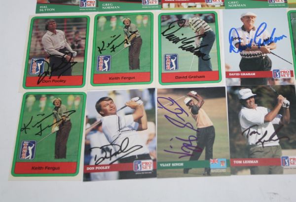 Lot of 33 Autographed Golf Cards JSA COA