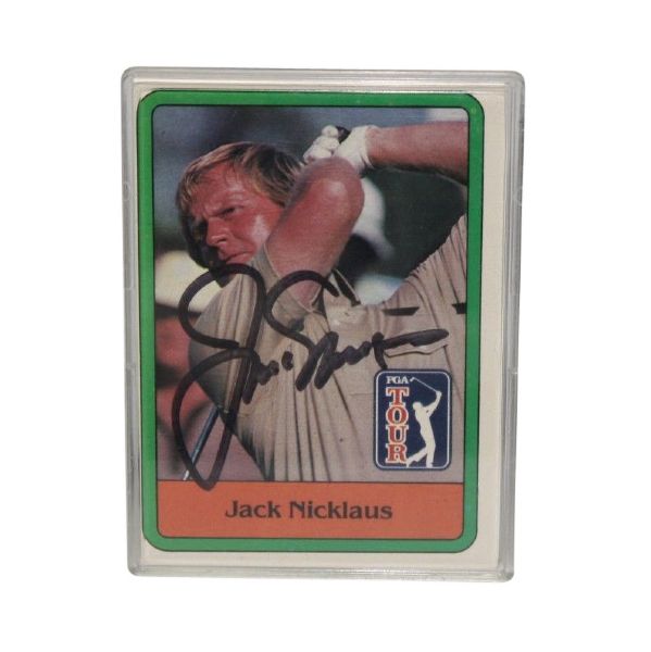 Jack Nicklaus Signed  1981 Donruss Rookie Golf Card JSA COA
