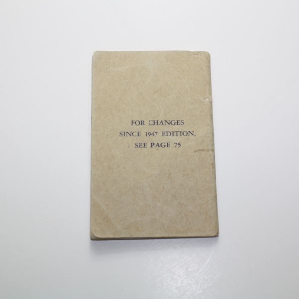 1948 Golf Rules Booklet