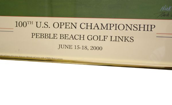 100th US Open Depicting Nicklaus, Watson, and Kite at Pebble Beach by Nick Leaskou