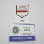 U.S.G.A. Two Item Lot- 2000 & 2001  U.S. Amateur Press Badges