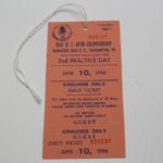 1986 US Open Full Practice Round Ticket - Shinnecock