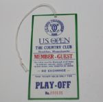 1988 US Open Playoff Ticket - Faldo vs. Strange