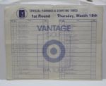 1982 The Players Championship 1st Round Pairings Sheet - TPC