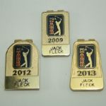 Jack Flecks 2009, 2012, and 2013 PGA Tour Money Clips