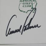 Arnold Palmer Signed Augusta National Scorecard JSA COA