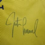Framed Justin Leonard Signed Southern Hills US Open Flag JSA COA