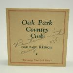 Horton Smith (Masters Champ 1934 & 36) Signed and Dated 1935 Oak Park Scorecard