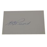 Henry Picard (1938 Masters Champion)Signed 3x5 Card JSA COA