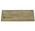 Samuel Jackson Snead Signed Personal Check JSA COA