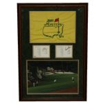 Jack Nicklaus Signed Scorecard(PSA G9360) and Arnold Palmer Signed Scorecard (JSA H39647) - Framed