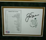 Jack Nicklaus Signed Scorecard(PSA G9360) and Arnold Palmer Signed Scorecard (JSA H39647) - Framed