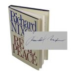 Richard Nixon Signed Book Real Peace - 1st Trade Edition - Dust Jacket