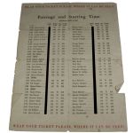 1947 Masters Sunday Pairing Sheet - Jimmy Demaret 2nd Masters Win