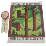1960 US Amateur Program plus Season Committee Badge - Dean Beaman