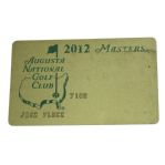 Jack Flecks 2012 Augusta National Golf Club Card