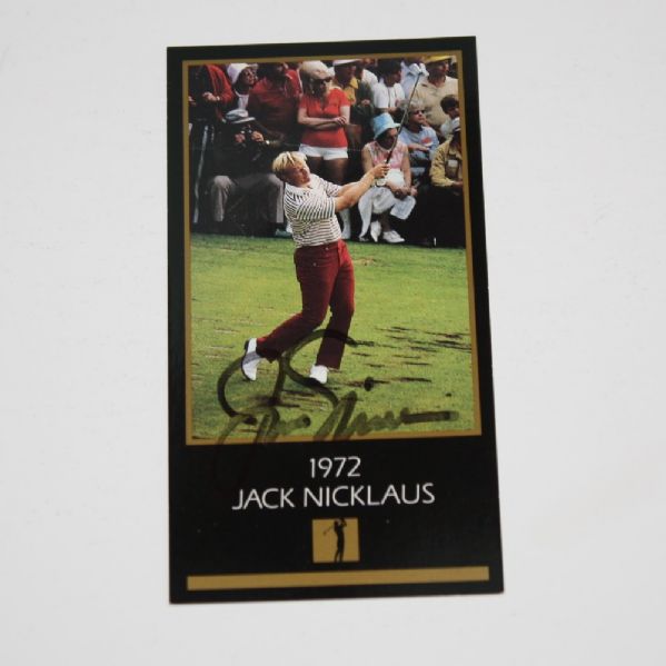 Jack Nicklaus Signed GSV Card - 1972 JSA COA  