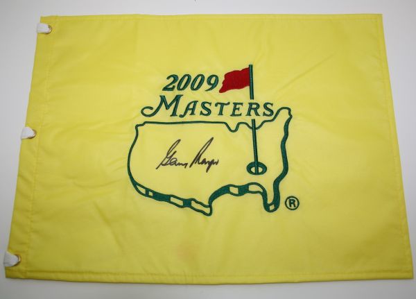 Gary Player Signed 2009 Masters Embroidered Flag JSA COA