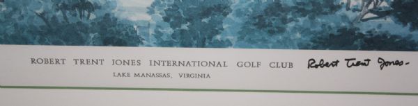 Robert Trent Jones Signed-Print of Trent Jones  Golf Club Manasses, Va-Presidents Cup