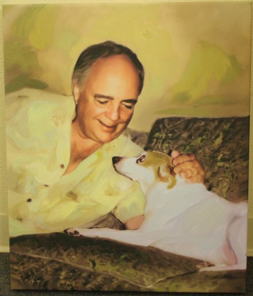 Robert Trent Jones Personal 20x24 Portrait with Dog