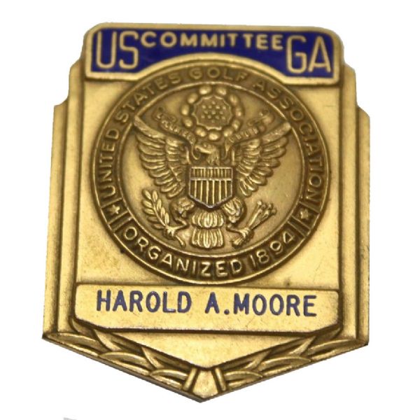 USGA Committee Badge Issued to Harold A. Moore