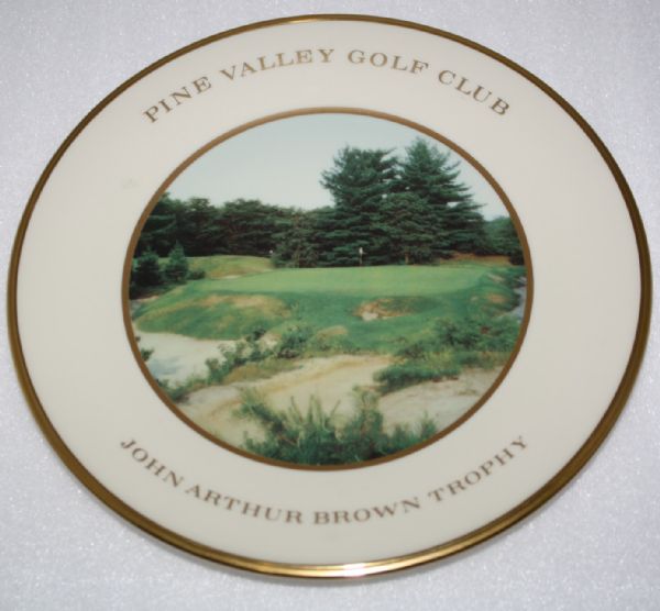 Pine Valley Golf Club John Arthur Brown Trophy Lenox Plate
