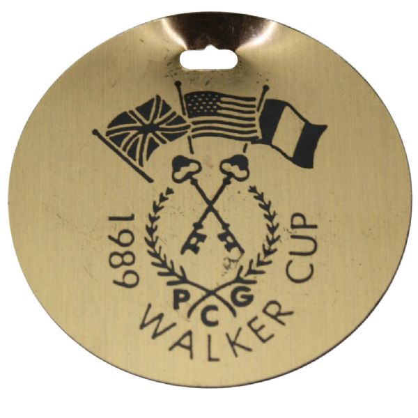 1989 Walker Cup David Eger Bag Tag - Peachtree Golf Club