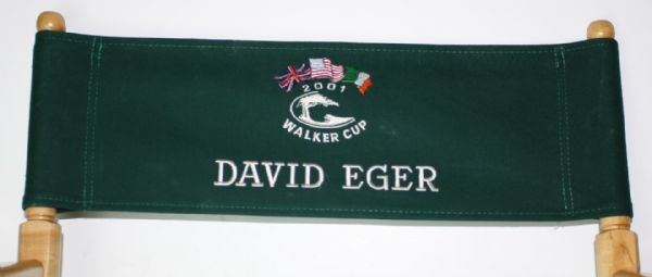 2001 Team Issued Walker Cup David Eger Team Room Chair 