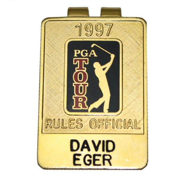 1997 PGA Tour Rules Official Money Clip - David Eger
