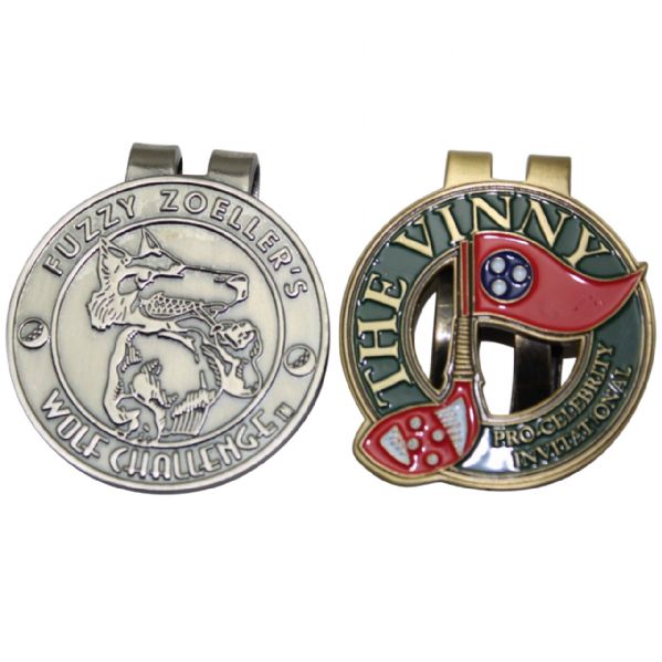 Fuzzy Zoeller Wolf Challenge Money Clip and The Vinny Pro-Celebrity Money Clip