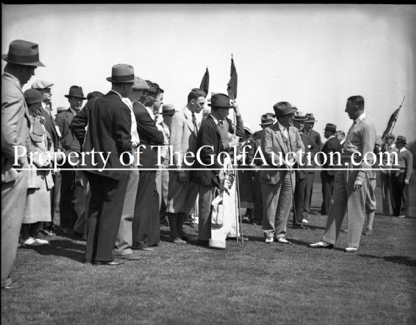 Ouimet Playing Sarazen May 1933 Vintage Glass Plate Negative - Dennis Brearley Collection GF41