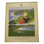100th US Open Depicting Nicklaus, Watson, and Kite at Pebble Beach by Nick Leaskou