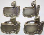 Augusta National Brass Members Napkin Holders Set of 4 - Rare