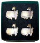 Augusta National Brass Members Napkin Holders Set of 4 - Rare