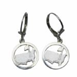 Masters Sterling Silver Map Earrings