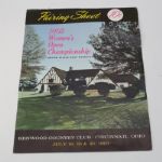 1963 Women's US Open Championship Program with Pairing Sheet